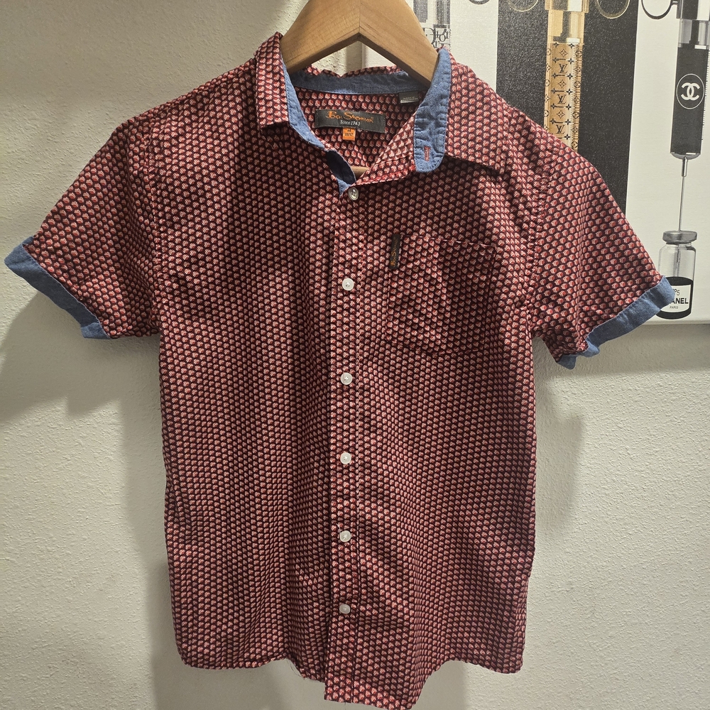 Ben Sherman Red and Blue Boys Shirt